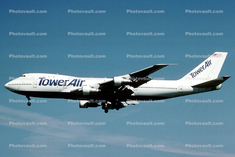 N603FF, Tower Air, Boeing 747-130, JT9D-7A, JT9D