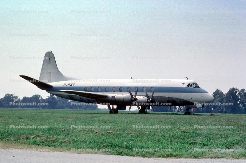 N7424, Vickers 745D Viscount, Carbondale, Illinois