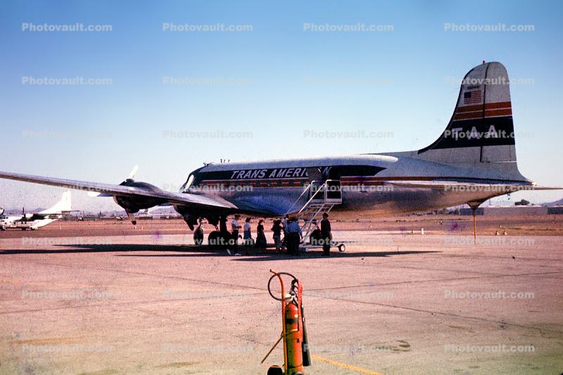 Douglas, DC-4, Trans American, TAA, September 1956, 1950s