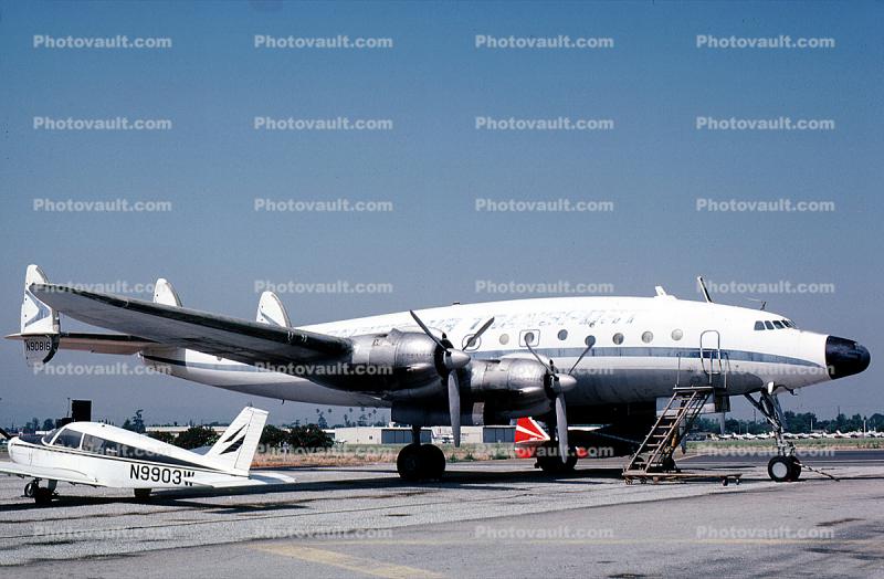 N90816, Lockheed L-49 Constellation, Pacific Air Transport, Van Nuys, California, July 1978, 1970s