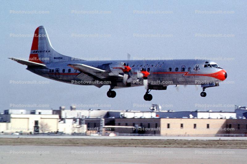 N6135A, Lockheed L-188A Electra, American Airlines AAL, Flagship San Antonio