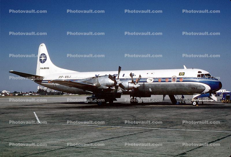 PP-VNJ, Lockheed L-188A Electra, Varig Airlines, July 1988