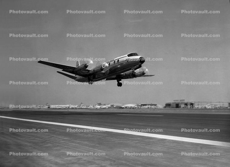 Vickers Viscount Taking-off, Continental Airlines COA, 1950s