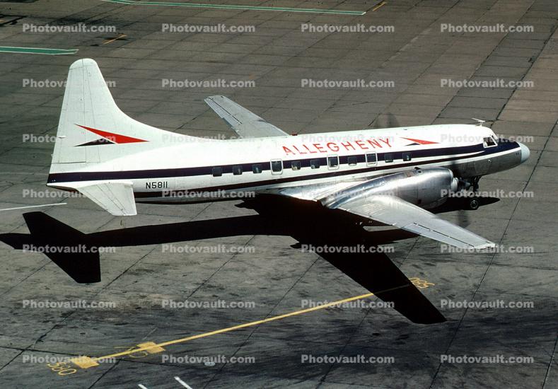 Turboprop, N5811, Convair CV-580F, Allegheny Airlines