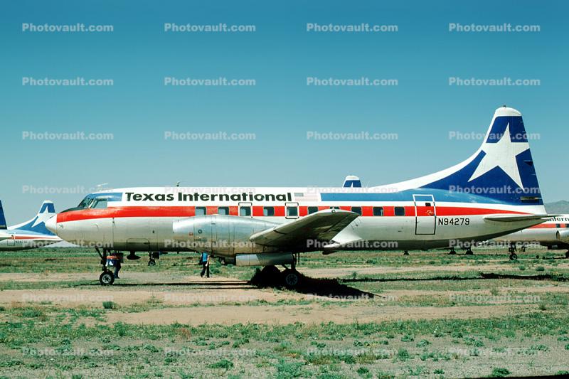 Texas International Airlines TIA, N94279, Convair CV-600, 1950s