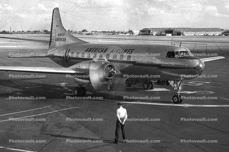 N94233, Convair 600-240D, American Airlines AAL, Flagship Louisville, 1950s