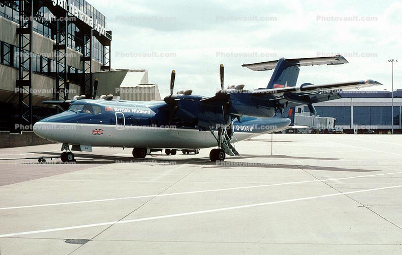 G-BOAW, British Midland, De Havilland DHC-7-110 Dash 7, London City Airways