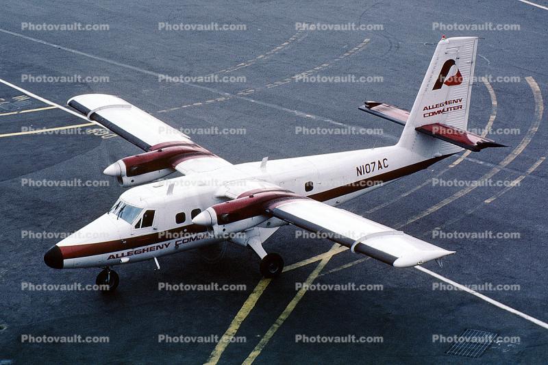 N107AC, Allegheny Commuter, De Havilland DHC-6-300 Twin Otter, PT6A-27, PT6A