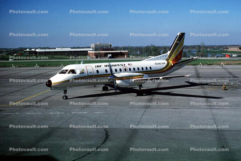 N342AM, Air Midwest, Saab-Fairchild 340A, SAAB 340AF