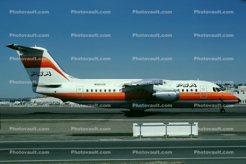 N192US, British Aerospace 146-200A, PSA, Pacific Southwest Airlines