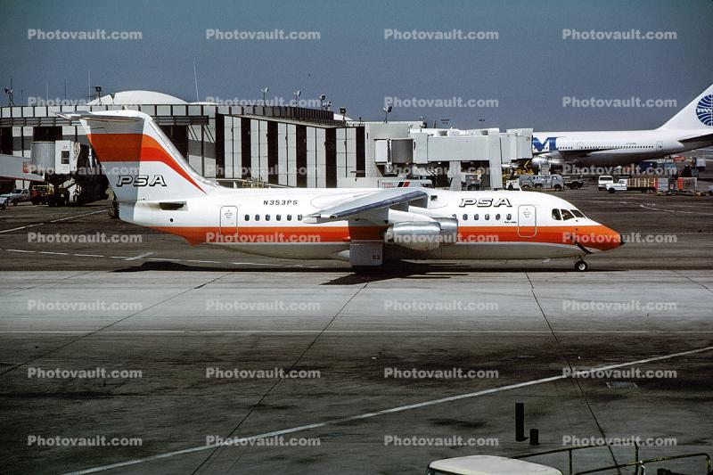 N353PS, Bae 146-200, PSA, Pacific Southwest Airlines