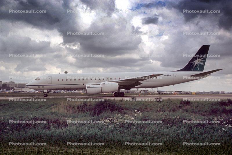 N728A, Douglas DC-8-72, ARAMCO, CFM56, CFM56-2C, clouds