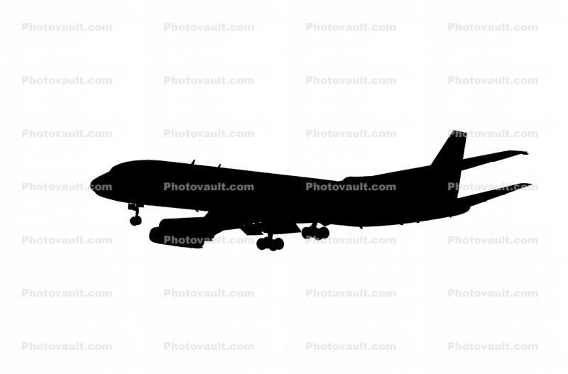 Douglas DC-8-62H, landing, JT3D-3B s3, JT3D silhouette, logo, shape