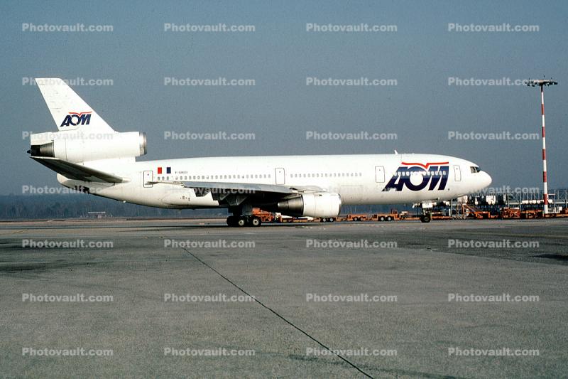 F-GHOI, AOM French Airlines, McDonnell Douglas DC-10-30, CF6-50C2, CF6