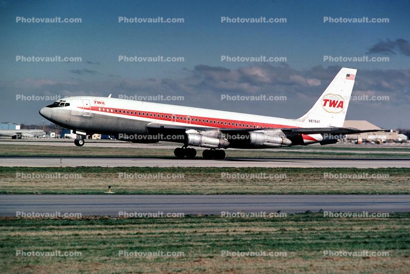 N6764T, Boeing 707-131(B), JT3D-1, JT3D, Taking-off, Flight, Trans World Airlines TWA