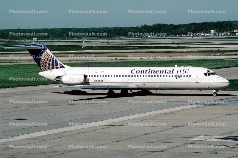 N58545, Continental Lite, Mcdonnell Douglas DC-9-32, Continental Airlines COA, JT8D-9, JT8D