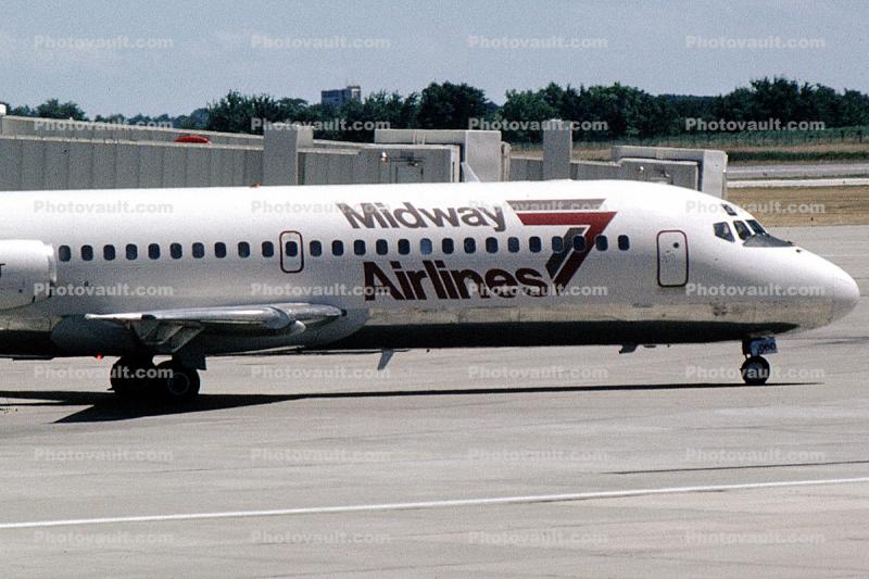N1060T, Midway Airlines MDW, Douglas DC-9-15, JT8D, JT8D-7B