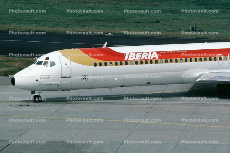 EC-EXM, McDonnell Douglas MD-87, Iberia Airlines, Ciudad de Zaragoza , JT8D