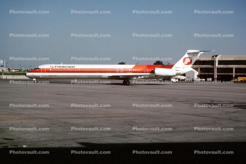 N9805F, Frontier Airlines, McDonnell Douglas MD-82, JT8D