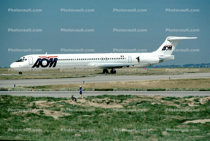 F-GRMC, AOM French Airlines, McDonnell Douglas MD-83, JT8D, JT8D-219