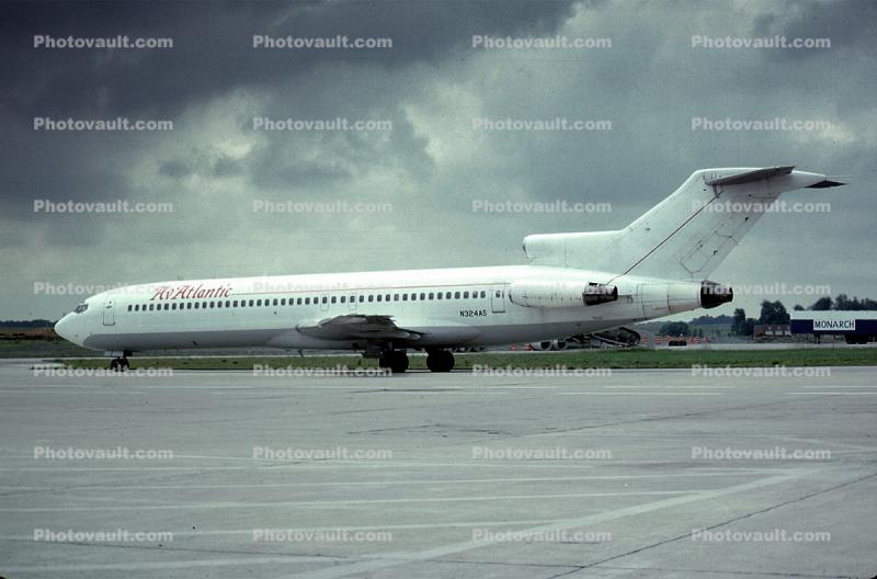 N324AS, Boeing 727-247, Air Atlantic, JT8D-15, JT8D, 727-200 series