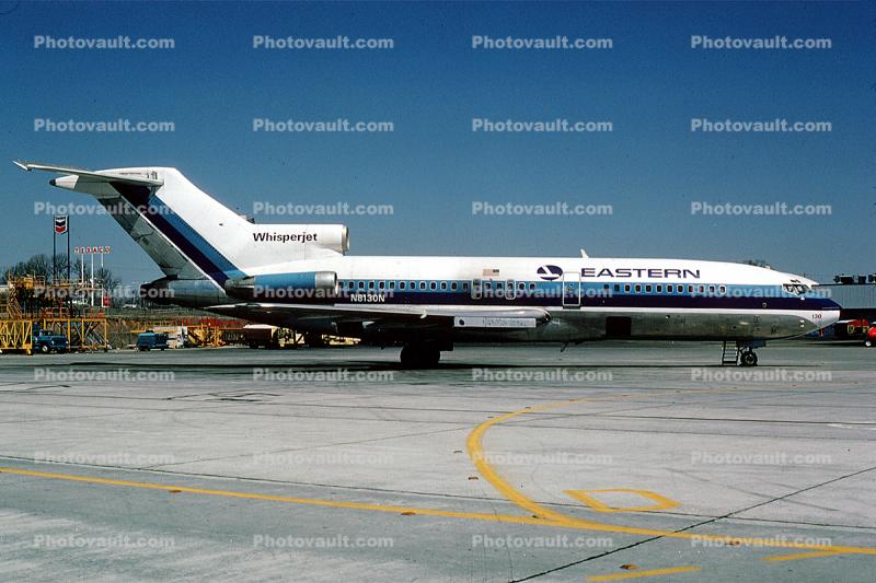 N8130N, Boeing 727-025, Eastern Airlines EAL, Whisperjet, JT8D, JT8D-7B