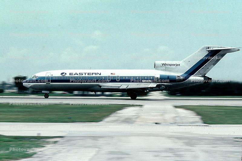 N8140N, Boeing 727-025, Eastern Airlines EAL, Whisperjet, JT8D,  JT8D-7B