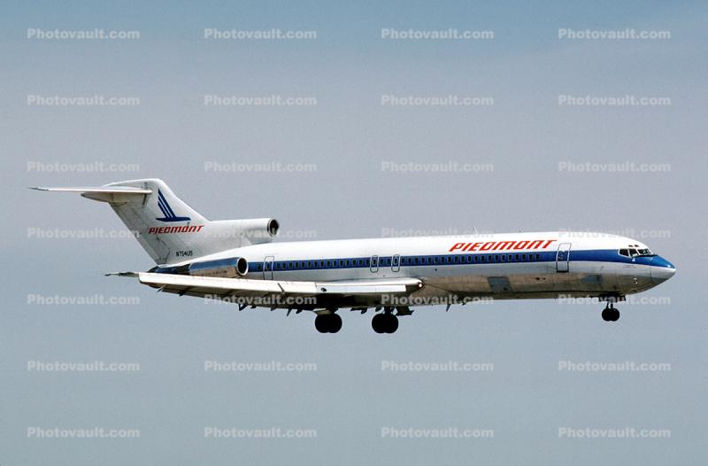 N754US, Piedmont Airlines PDT, Boeing 727-214, JT8D-17A s3, JT8D, 727-200 series