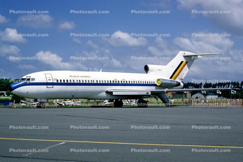 CB-02, Belgische Luchtmacht, Boeing 727-29C, Belgian Air Force, Airstair, JT8D, 727-200 series