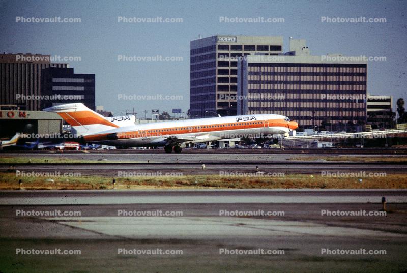 N547PS, Boeing 727-214, PSA, Pacific Southwest Airlines, Taking-off, JT8D, JT8D-7B, 727-200 series