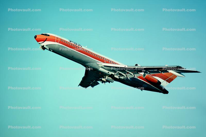 N546PS, PSA, Pacific Southwest Airlines, Boeing 727, Taking-off, JT8D, JT8D-7B