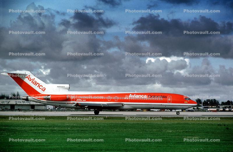 N205AV, Avianaca Airlines, Boeing 727-259, JT8D