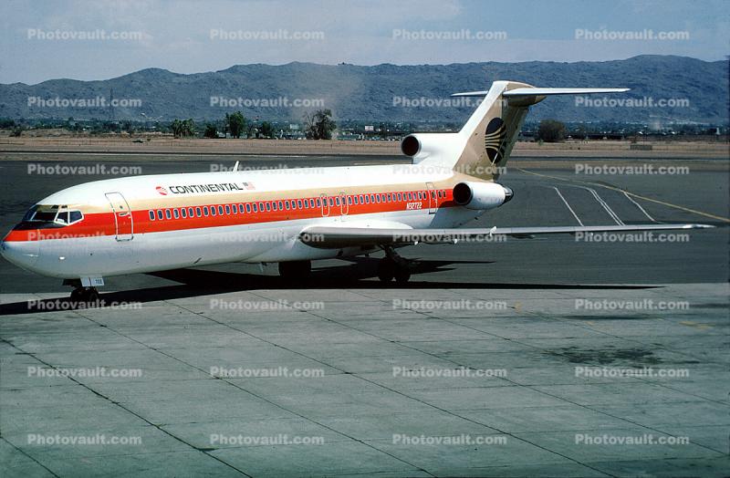 N32722, Boeing 727-224, Continental Airlines COA, JT8D, 727-200 series