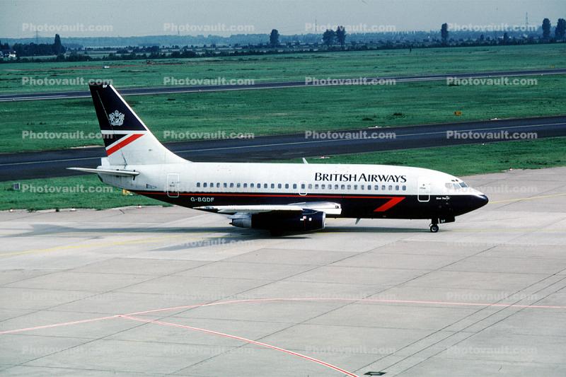 G-BGDF, British Airways BAW, Boeing 737-236/Adv, 737-200 series, JT8D-15A, JT8D