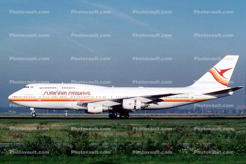 PZ-TCM, Boeing 747-306, Surinam Airways, 747-300 series, CF6-50E2, CF6