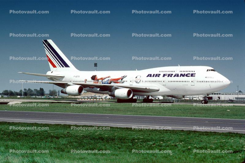F-GETA, Boeing 747-3B3M, Air France AFR, 747-300 series, Soccer, CF6-50E2, CF6