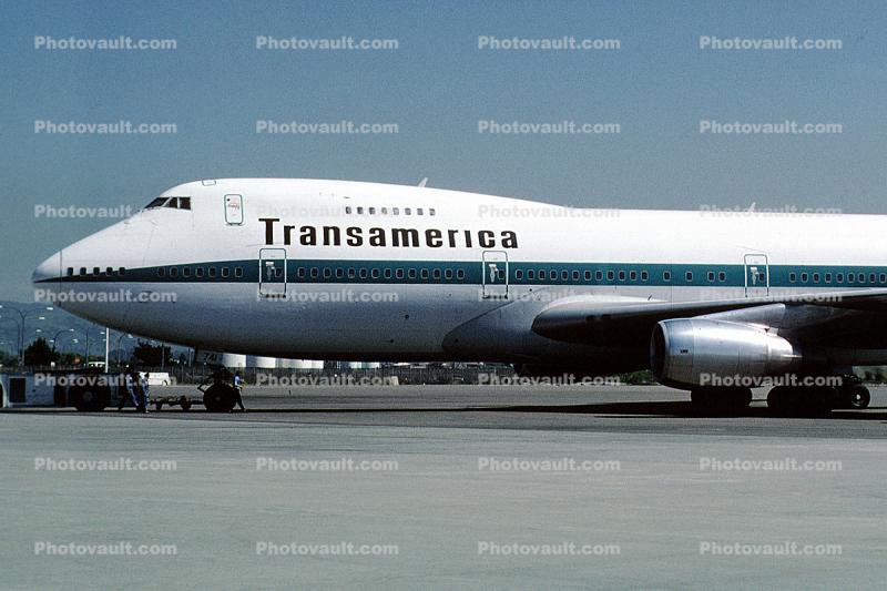 N741TV, Boeing 747-271C, 747-200 series, Transamerica Airline, CF6-50E2, CF6