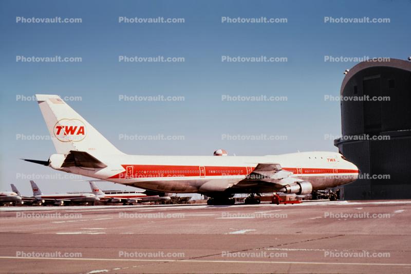 N93113, Trans World Airlines TWA, Boeing 747-131, 747-100 series, JT9D-7A, JT9D