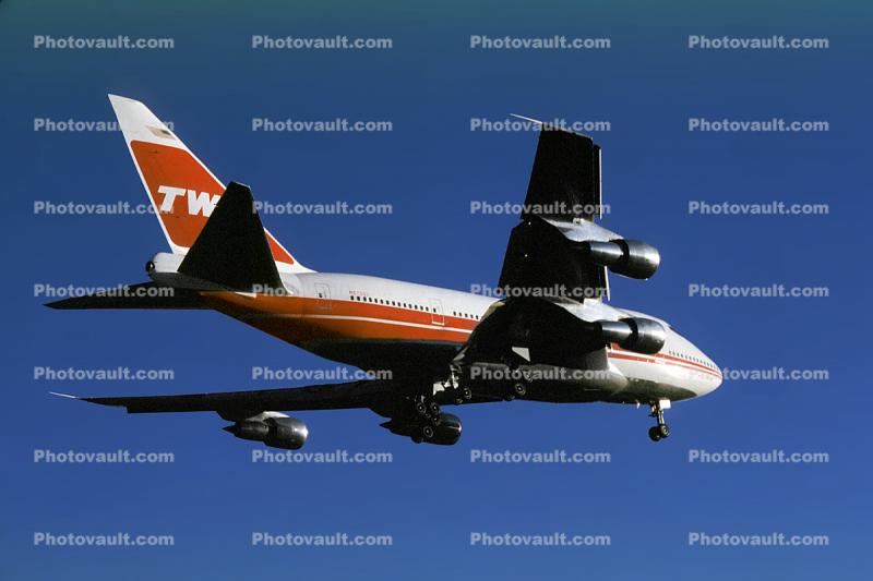 N57203, Trans World Airlines TWA, Boeing 747-SP31, 747SP series, JT9D-7A, JT9D