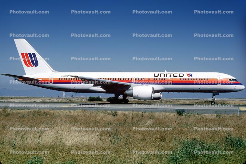 N509UA, United Airlines UAL, Boeing 757-222, 757-200 series