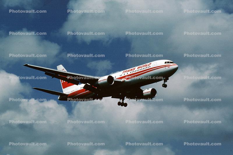 N606TW, Trans World Airlines TWA, Boeing 767-231, JT9D