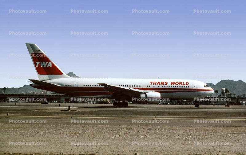 N608TW, Trans World Airlines TWA, Boeing 767-231, JT9D-7R4D, JT9D