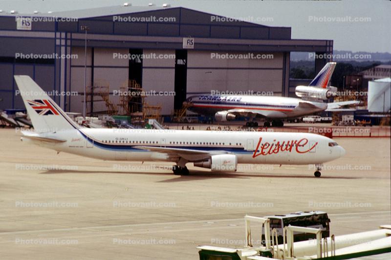G-UKLI, Leisure Air, Boeing 767-39HER, Douglas DC-10, CF6, CF6-80C2B6F, 767-300 series