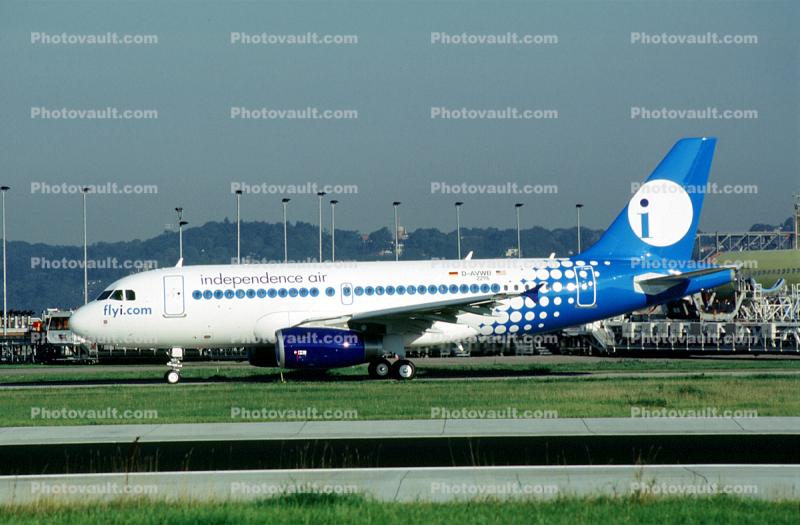 D-AVWB, independence air, Airbus A319-132, A319 series, V2524-A5, V2500