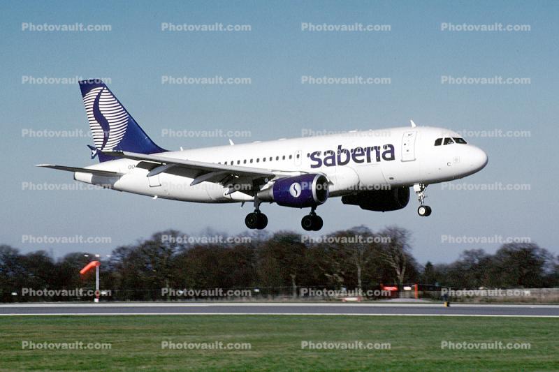 OO-SSC, Sabena, Airbus A319-112, A319 series, Landing, CFM56-5B6/P, CFM56