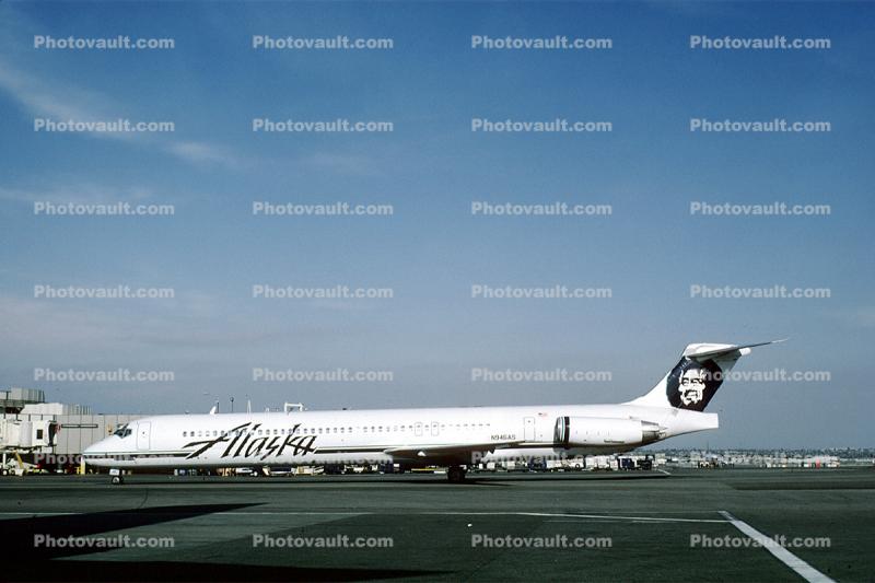 N946AS, Alaska Airlines ASA, McDonnell Douglas MD-83, JT8D, JT8D-219