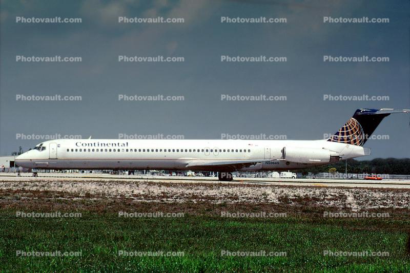N936AS, Continental Airlines COA, McDonnell Douglas MD-83, JT8D, JT8D-219