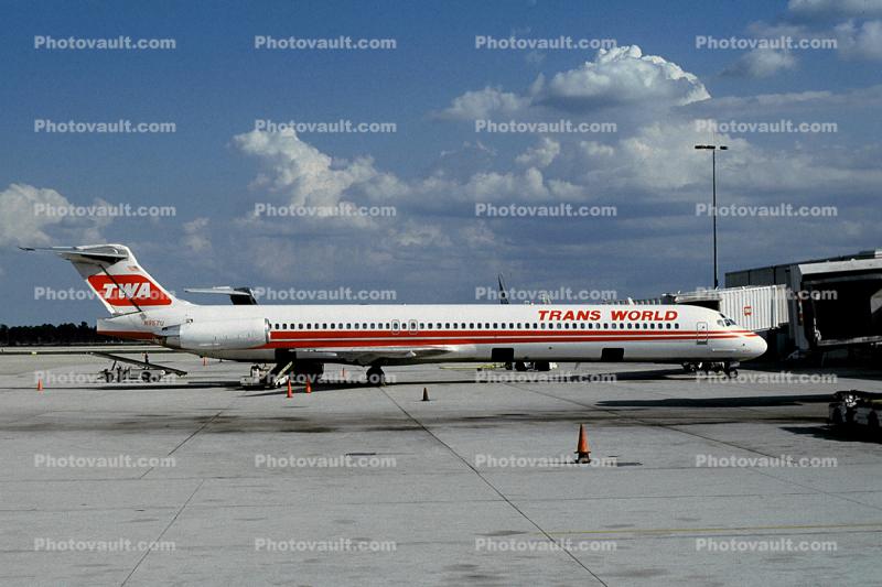 N957U, McDonnell Douglas MD-82, Trans World Airlines TWA, JT8D-217C, JT8D