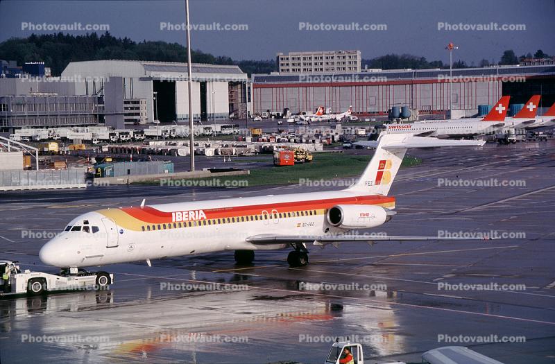 EC-FEZ, McDonnell Douglas MD-87, Iberia Airlines, Z?rich Airport, aka Kloten Airport, Ciudad de Malaga