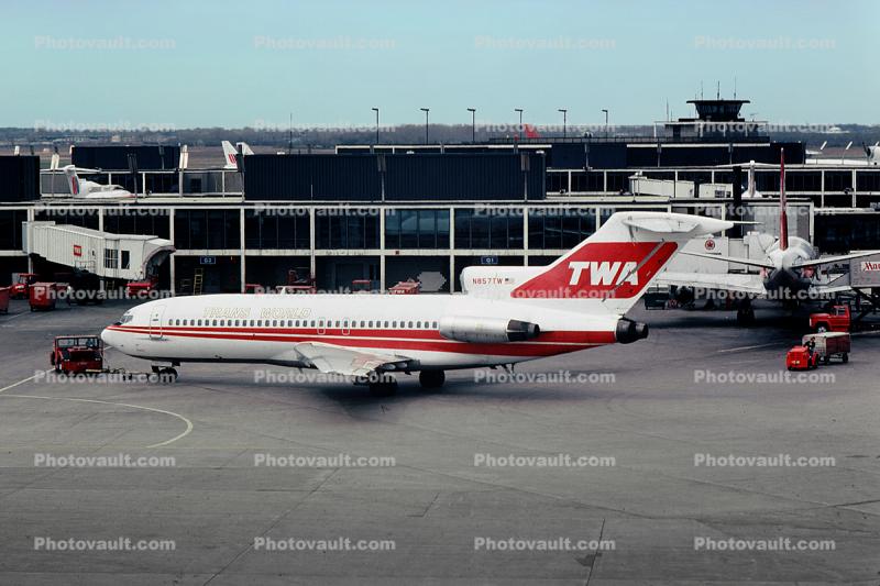 N857TW, Trans World Airlines TWA, Boeing 727-031, JT8D-7B, JT8D